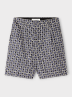 Lanvin Lanvin Short, Print, Cotton Printed Shorts In Storm & Black
