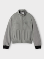 Lanvin Lanvin Jacket, Grey, Mohair & Wool High Neck Jacket In Light Grey w/ Chest Pockets
