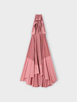 Lanvin Lanvin Dress, Pink, High Collar Sleeveless Pleated Long Dress In Old Pink