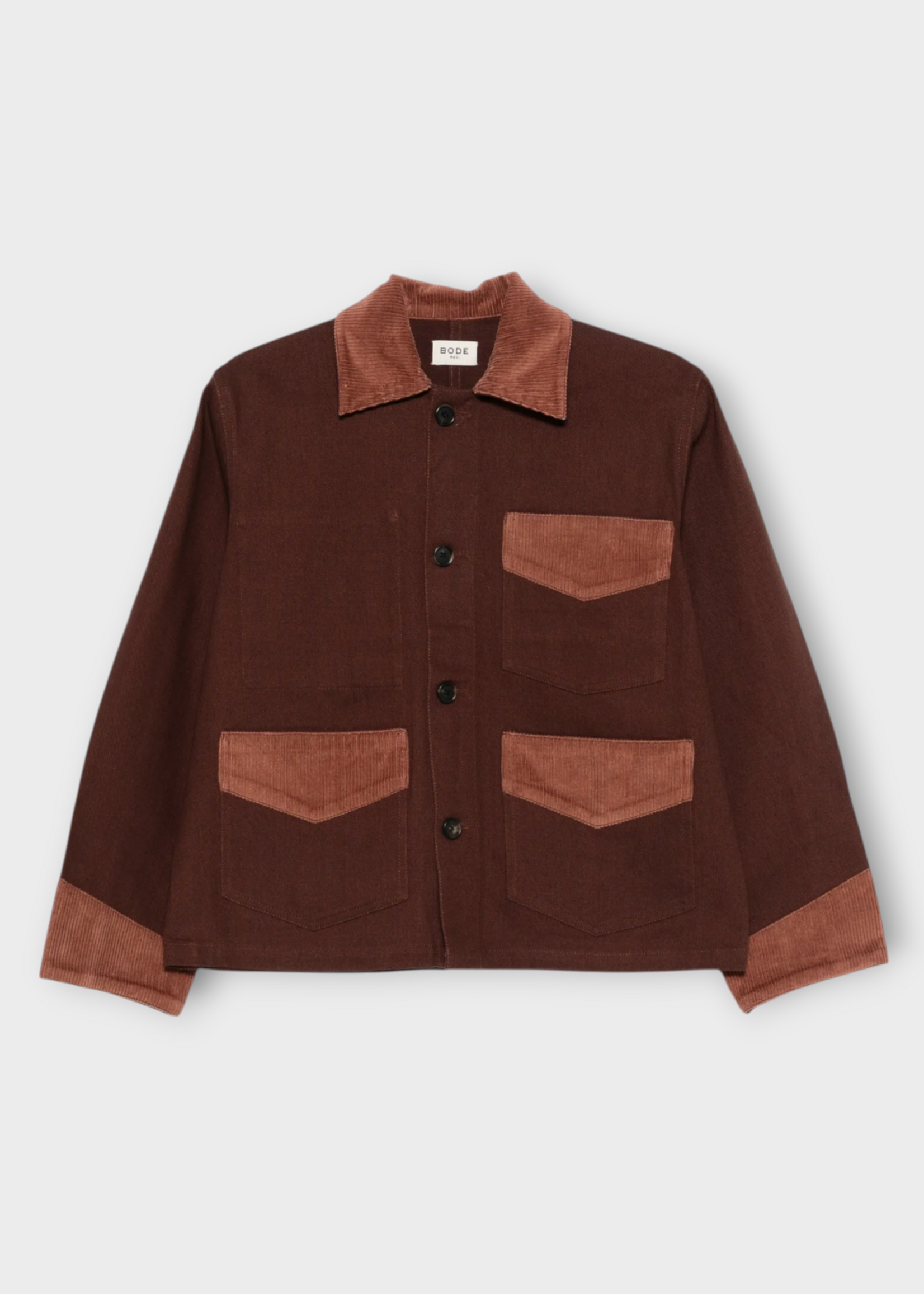 Bode Bode Jacket, White, Craft Cotton Workwear Jacket