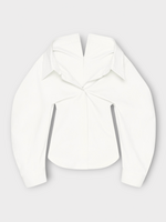 Givenchy Givenchy Shirt, White, Cotton Poplin Long Sleeve Slashed Shirt