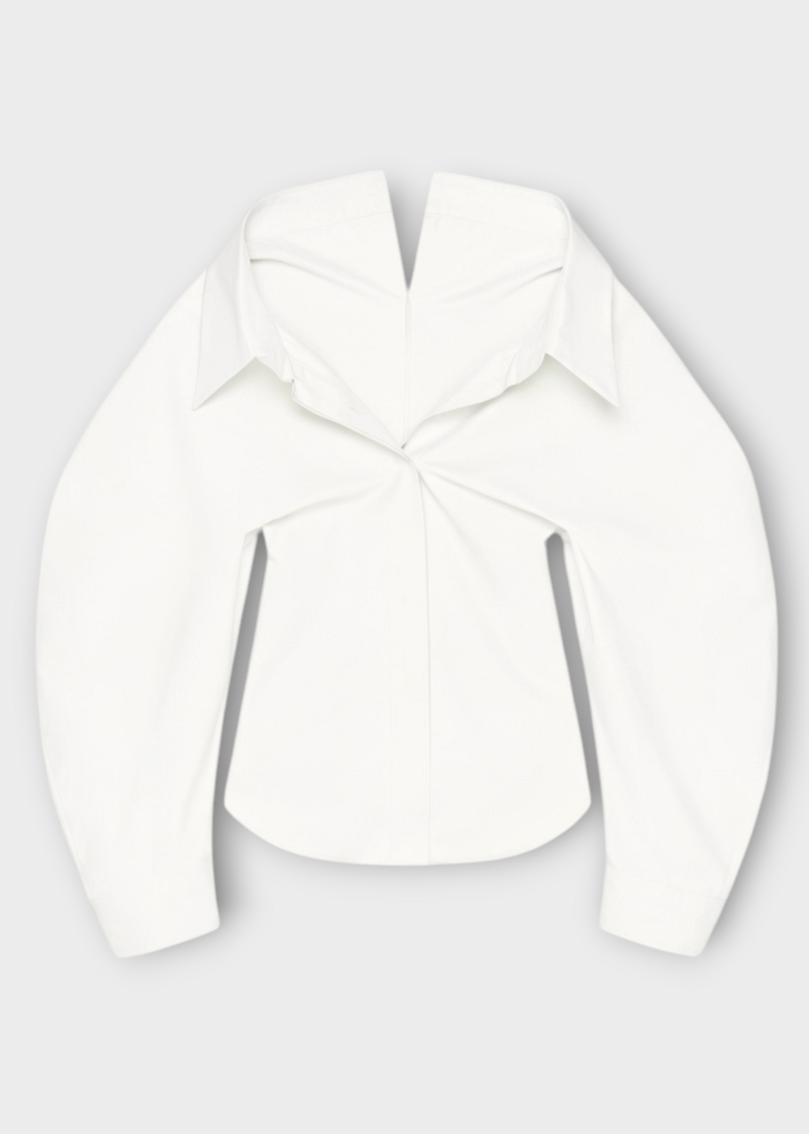 Givenchy Givenchy Shirt, White, Cotton Poplin Long Sleeve Slashed Shirt