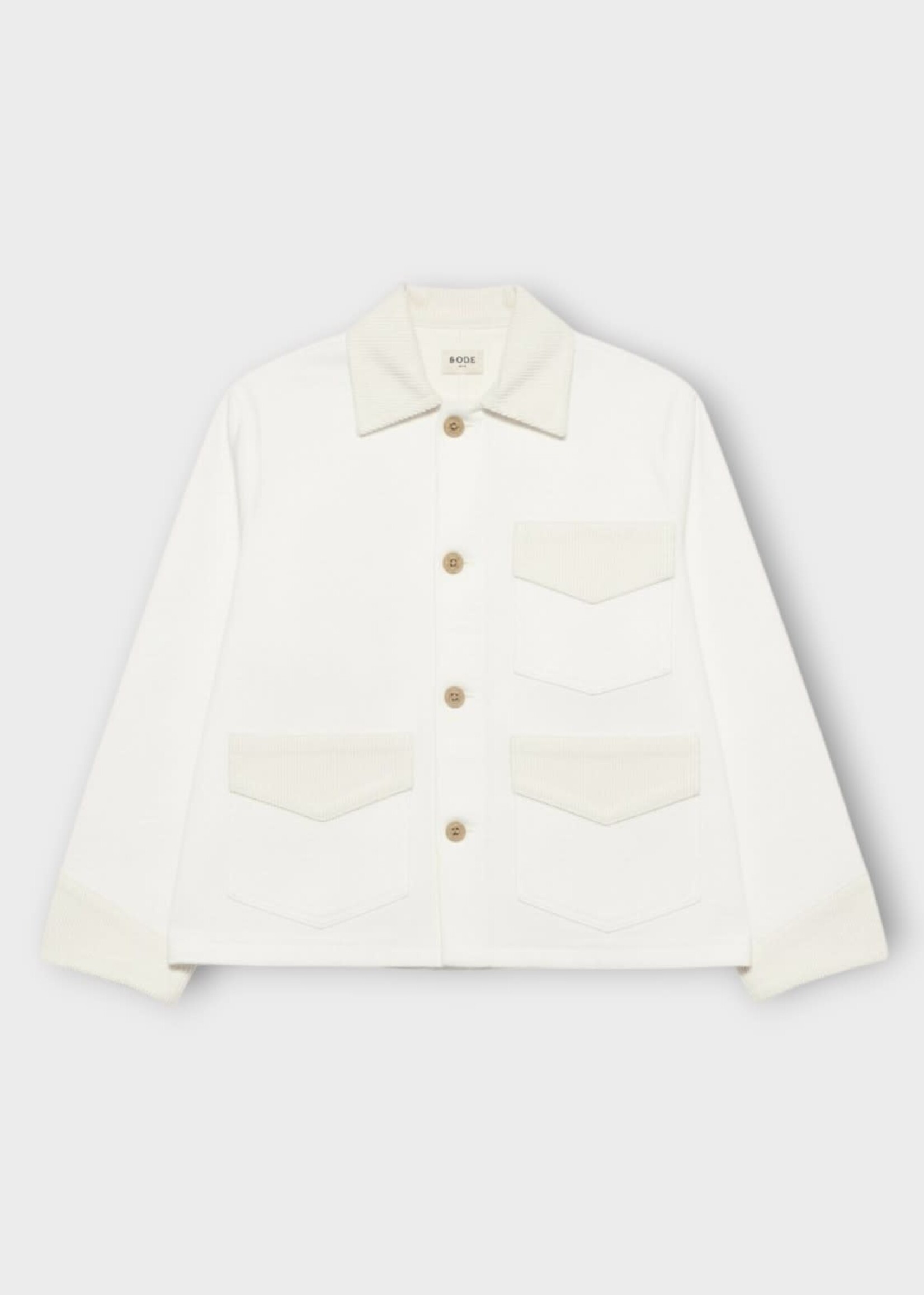 Bode Bode Jacket, White, Craft Cotton Workwear Jacket