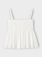 Jacquemus Jacquemus Top, White, Le Traversin Cotton Peplum Top In White