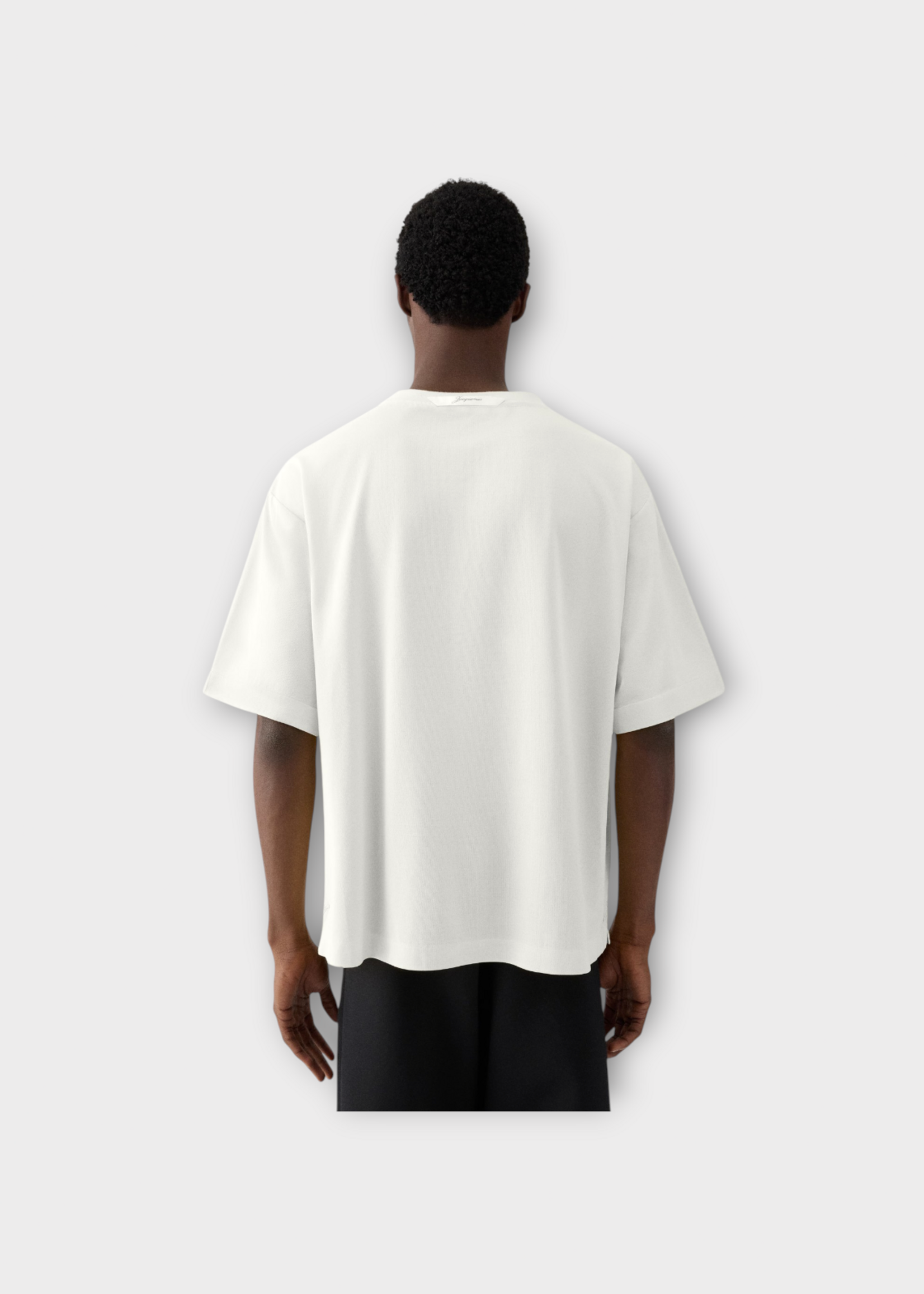 Jacquemus Jacquemus T-Shirt, White, The Rond Carré Short Sleeve T-shirt In White
