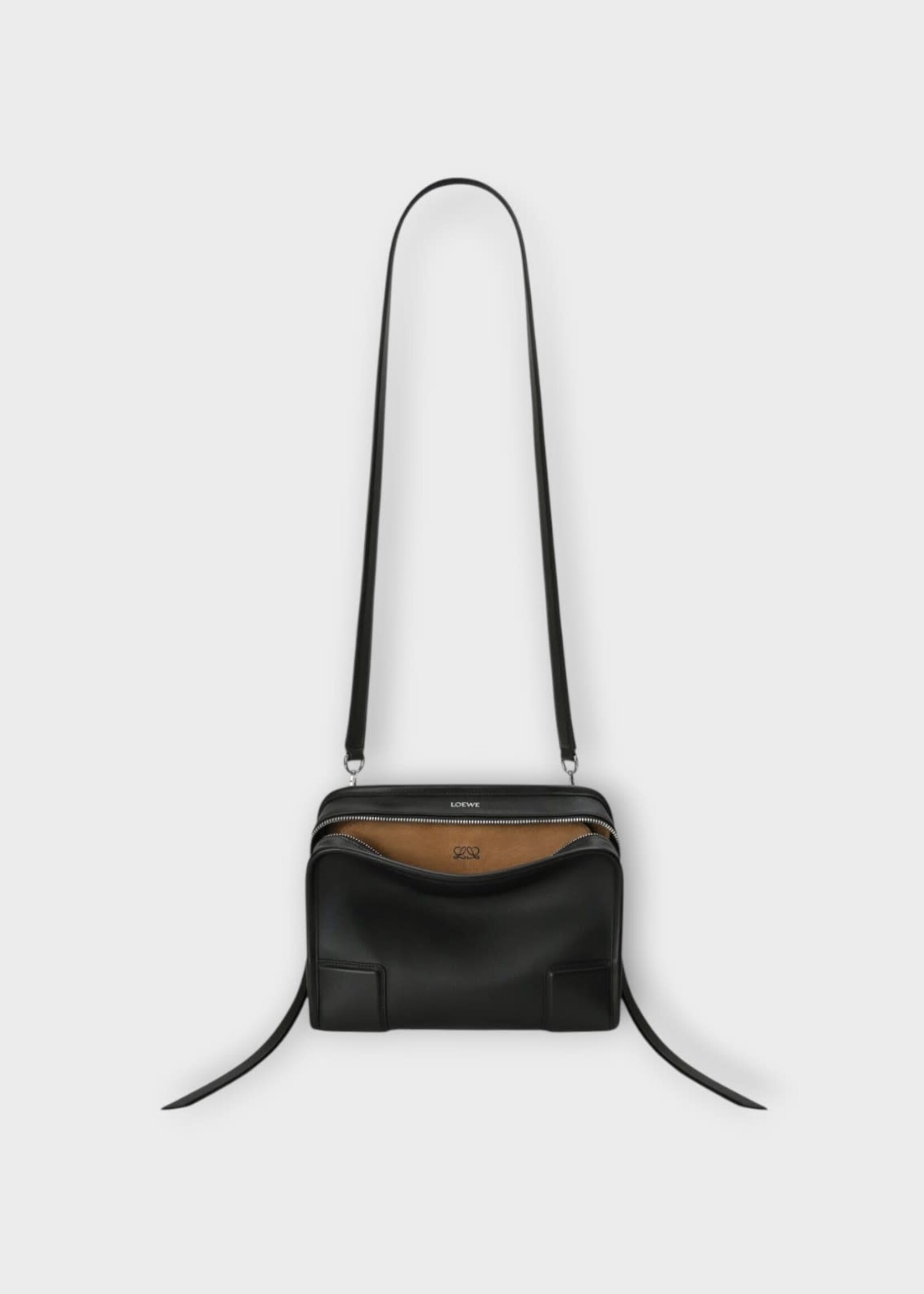 Loewe Loewe Bag, Black, Amazona 180 Calf Leather Top Handle Small Bag In Black