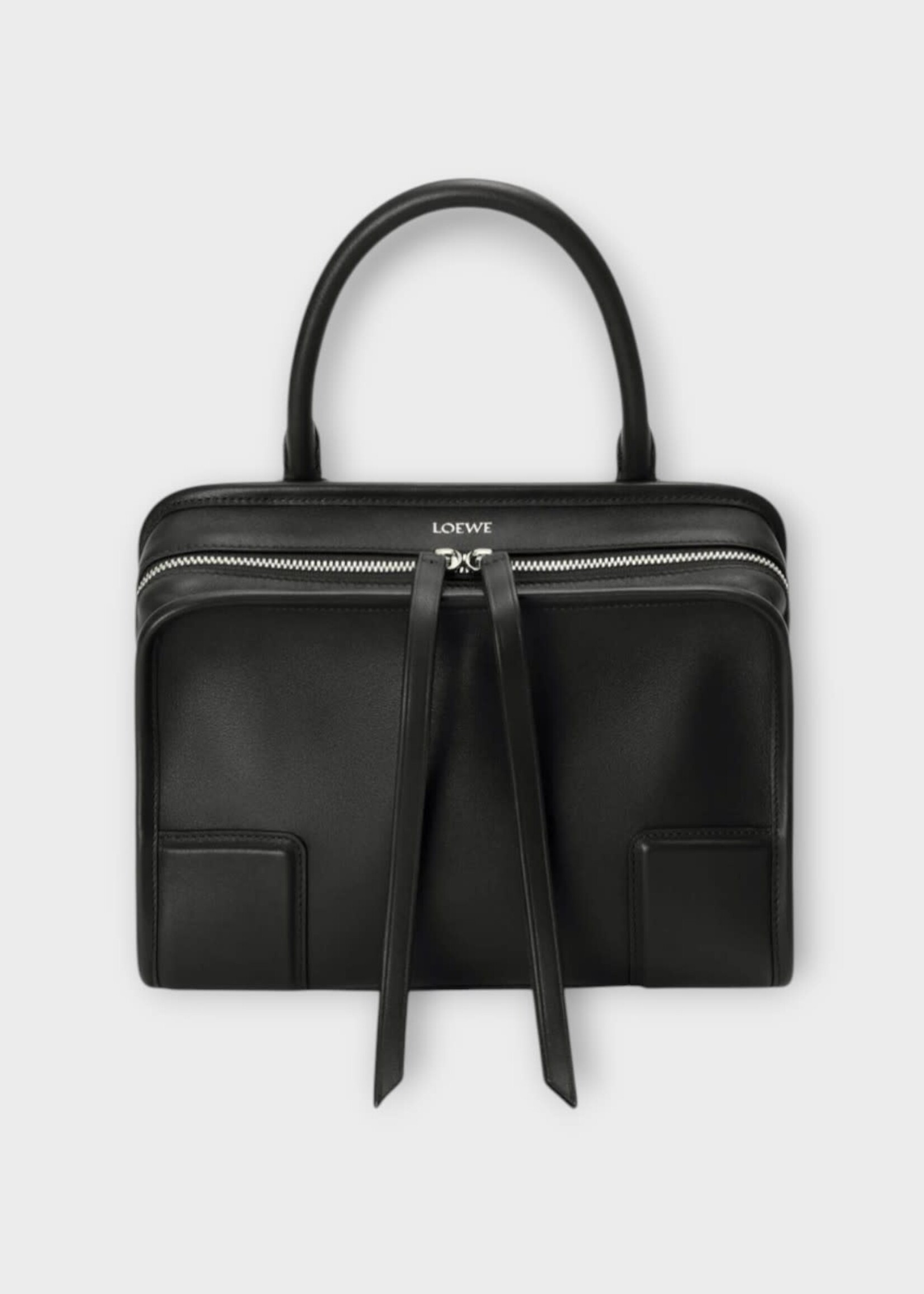Loewe Loewe Bag, Black, Amazona 180 Calf Leather Top Handle Small Bag In Black