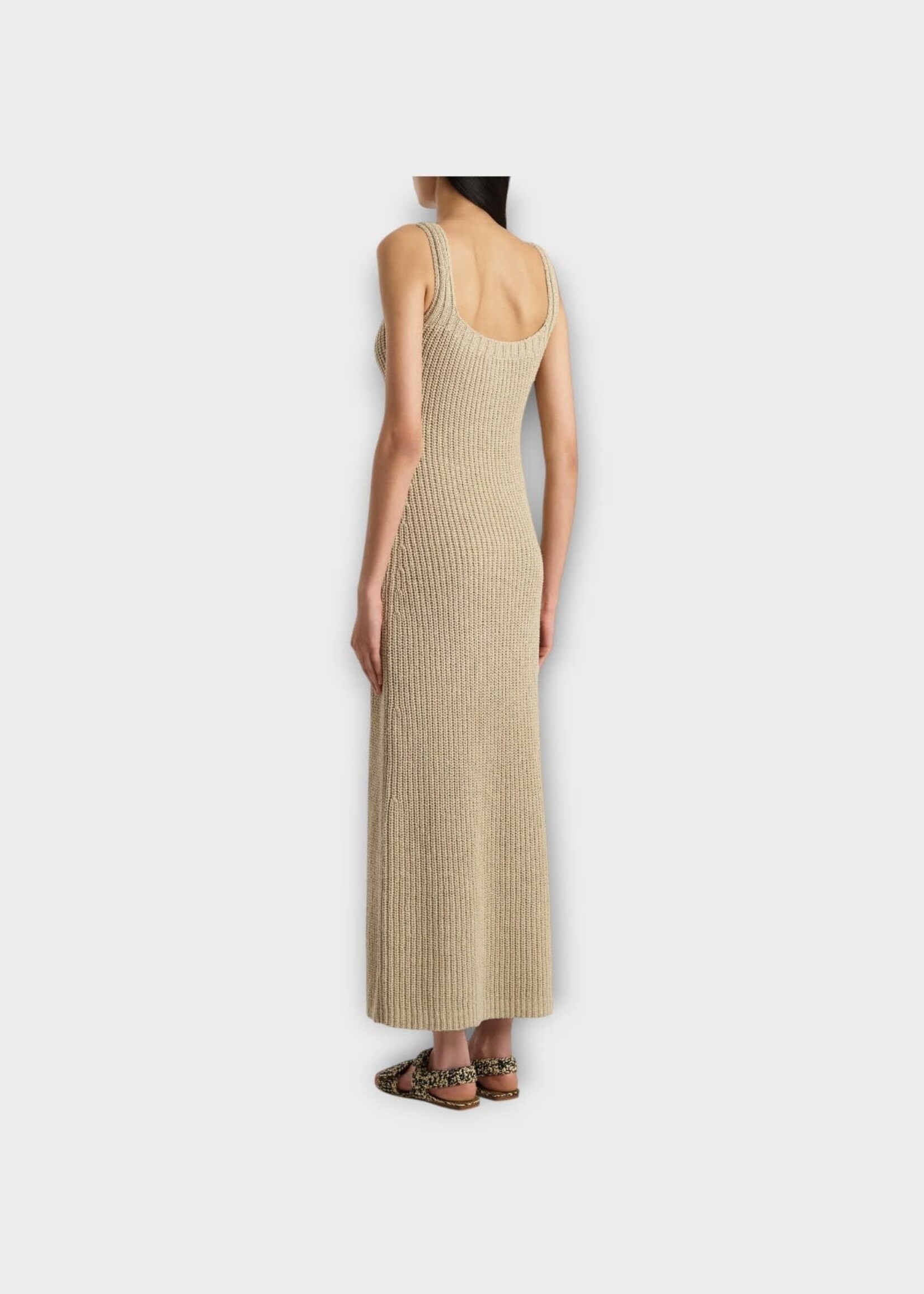 Khaite Khaite Dress, Beige, Lex Cotton & Silk Chain Midi Dress In Beige