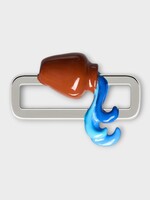 Poubel Poubel Charm, Print, Aquarius Water Bearer Painted Enamel w/ Sterling Silver