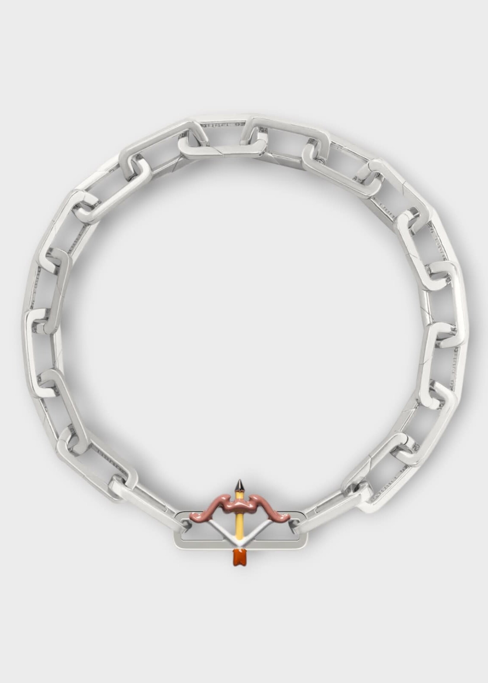 Poubel Poubel Charm, Print, Sagittarius Archer Painted Enamel w/ Sterling Silver