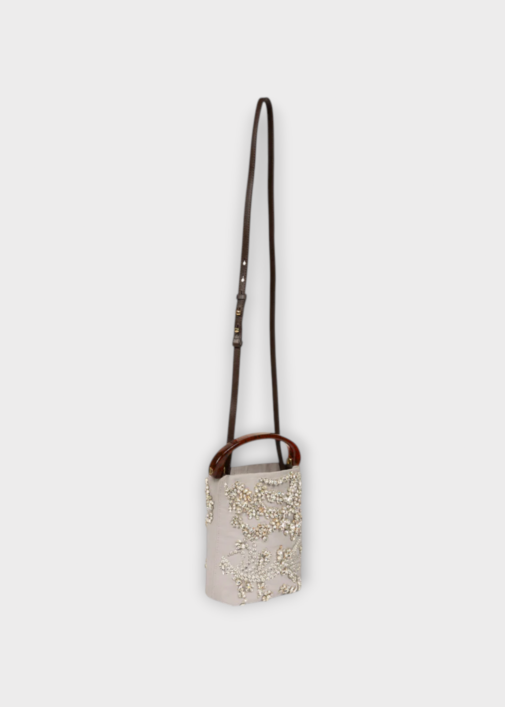 Dries Van Noten Dries Van Noten Bag, Grey, Cotton Micro Embellished Bag in Grey