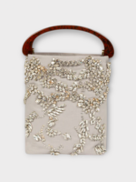 Dries Van Noten Dries Van Noten Bag, Grey, Cotton Micro Embellished Bag in Grey