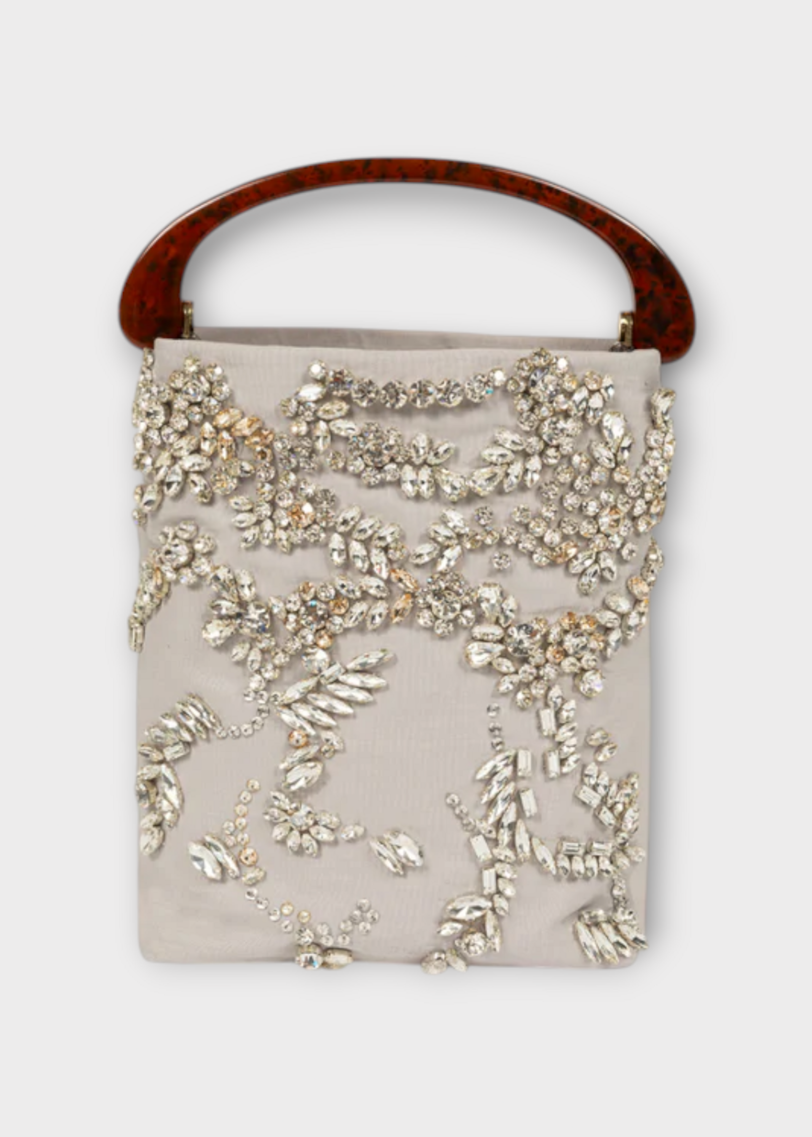 Dries Van Noten Dries Van Noten Bag, Grey, Cotton Micro Embellished Bag in Grey