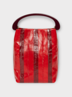 Dries Van Noten Dries Van Noten Bag, Red, Letaher Striped Bag in Red & Burgundy