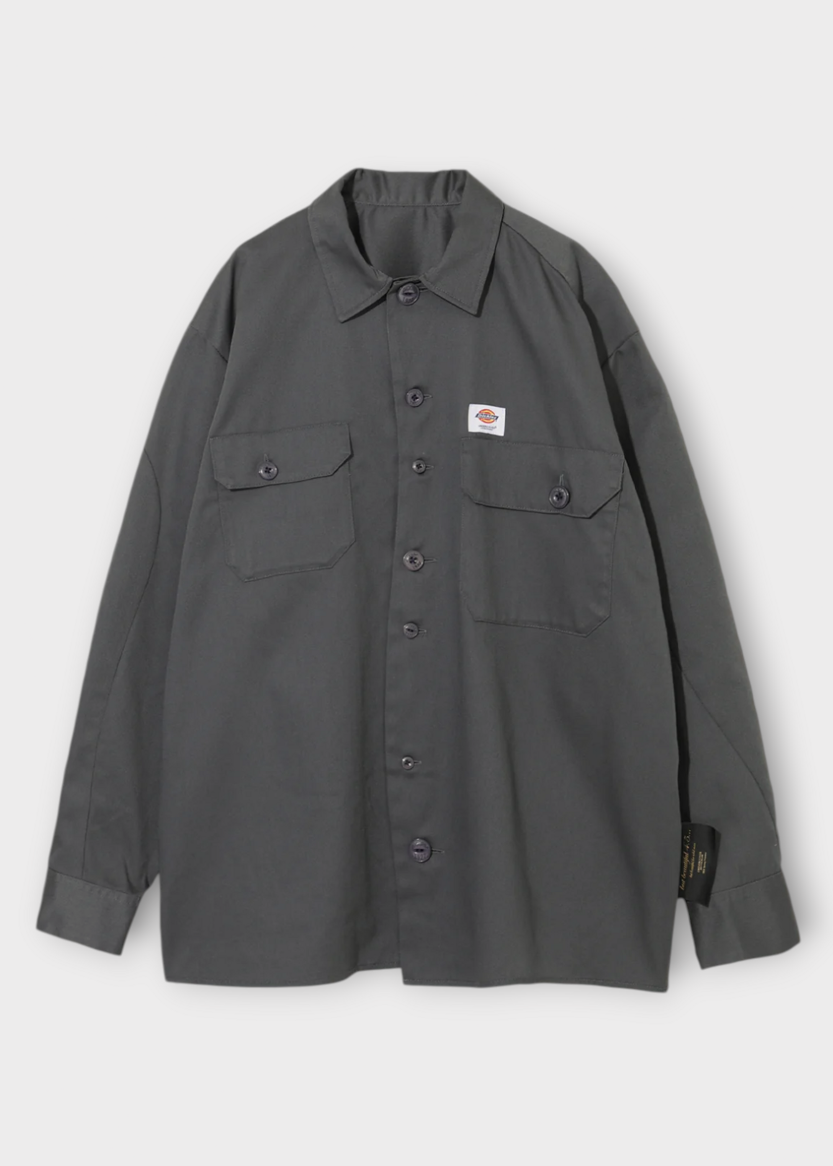Undercover Undercover Shirt, Grey, Dickies x Undercover Oversized Work Shirt In Charcoal