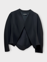 Ashlyn Ashlyn Jacket, Black, Reed V-Neck Short Blazer In Black