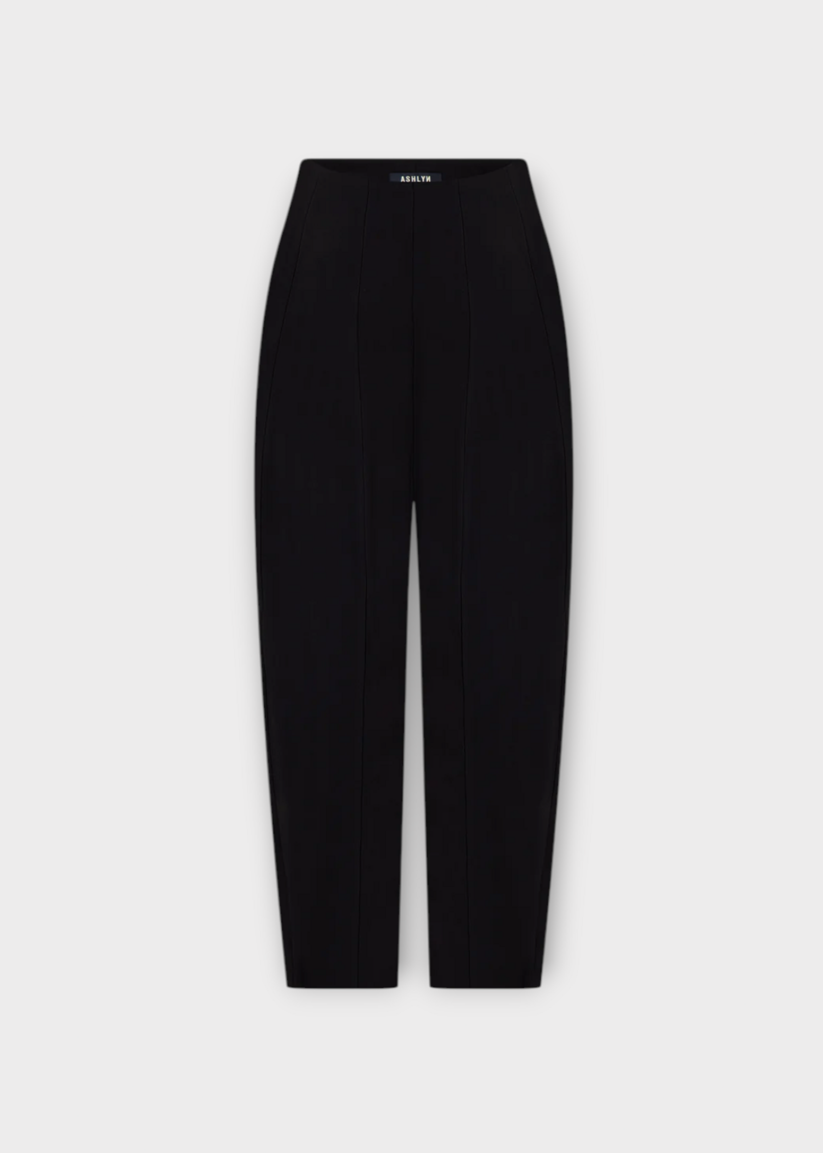 Ashlyn Ashlyn Trousers, Black, Blaine Light Cady High Waist Round Leg Pants
