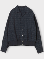 Undercover Undercover Shirt, Navy, Linen & Cotton Open Collar Shirt In Navy