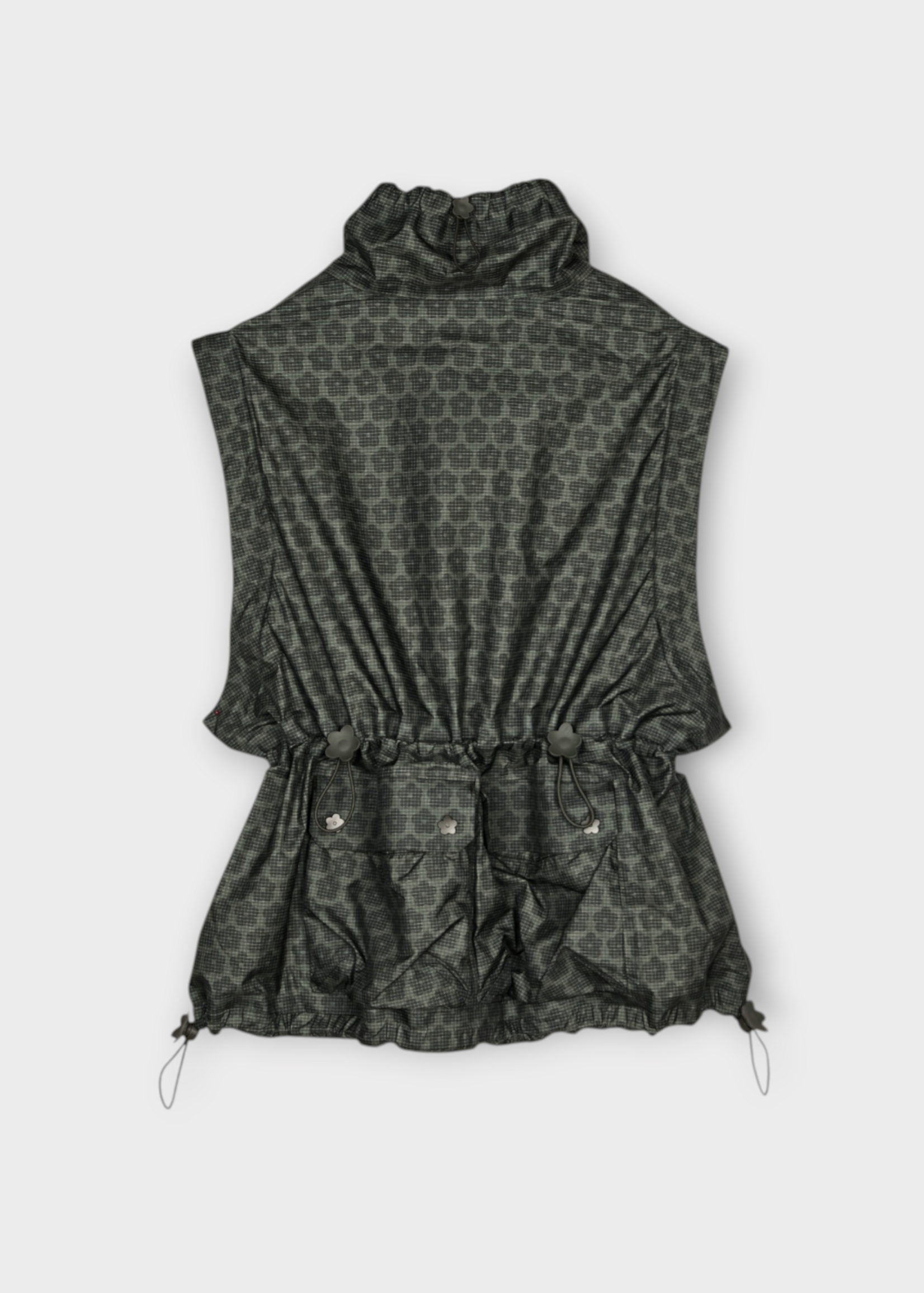 Cecilie Bahnsen Cecilie Bahnsen Jacket, Green, Tnf x Cb Tenzin Spectra Nylon Jacket In Forest Night Green w/ Floral Pattern