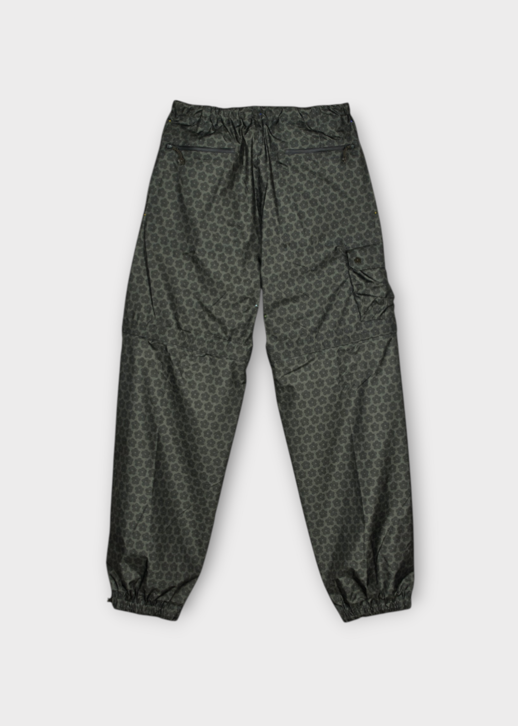 Cecilie Bahnsen Cecilie Bahnsen Trousers, Green, Tnf x Cb Carla Spectra Nylon Pants In Forest Night Green w/ Floral Pattern