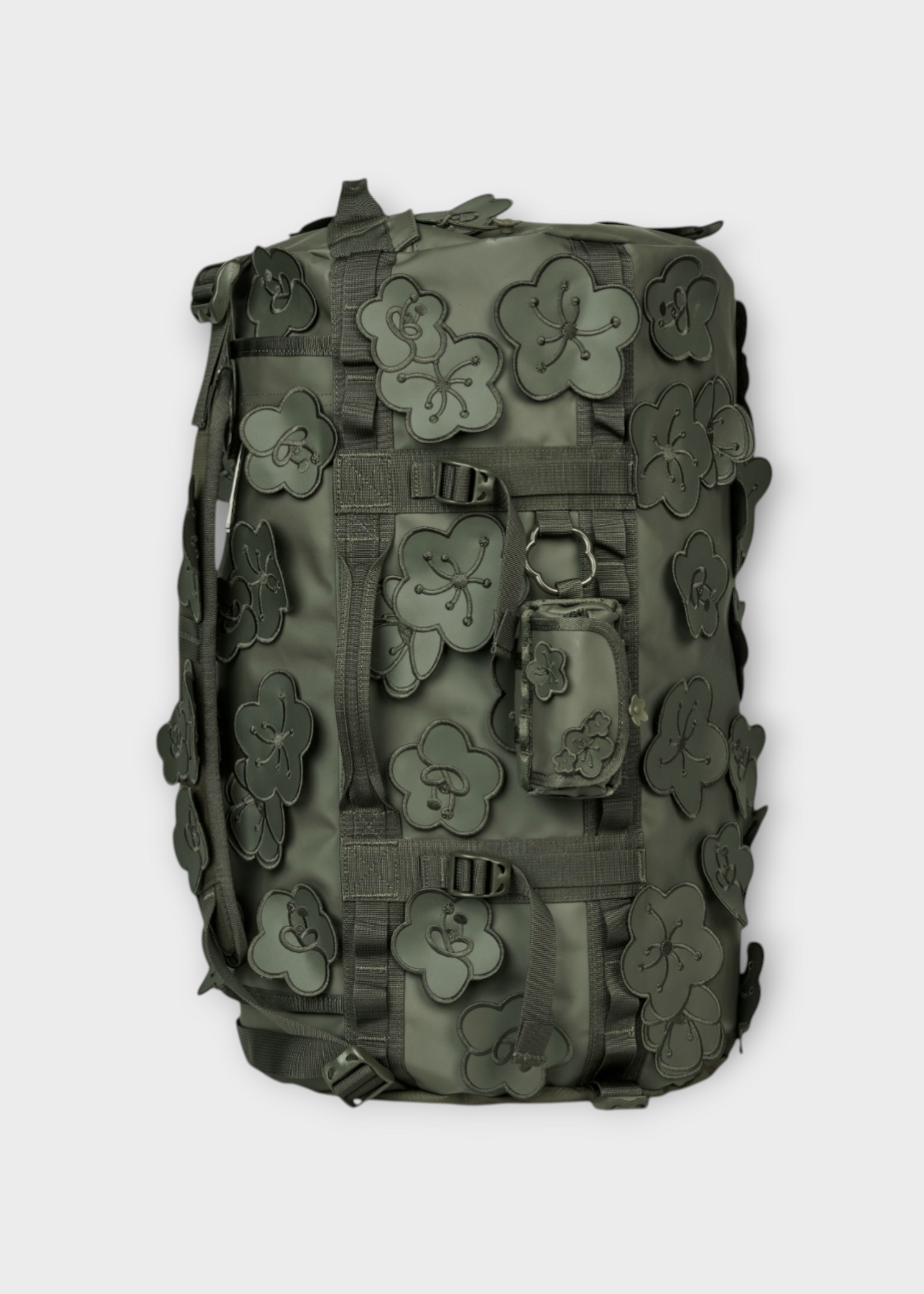 Cecilie Bahnsen Cecilie Bahnsen Bag, Green, Tnf x Cb Anna Base Camp Nylon Duffel In Forest Night Green w/ Floral Motif