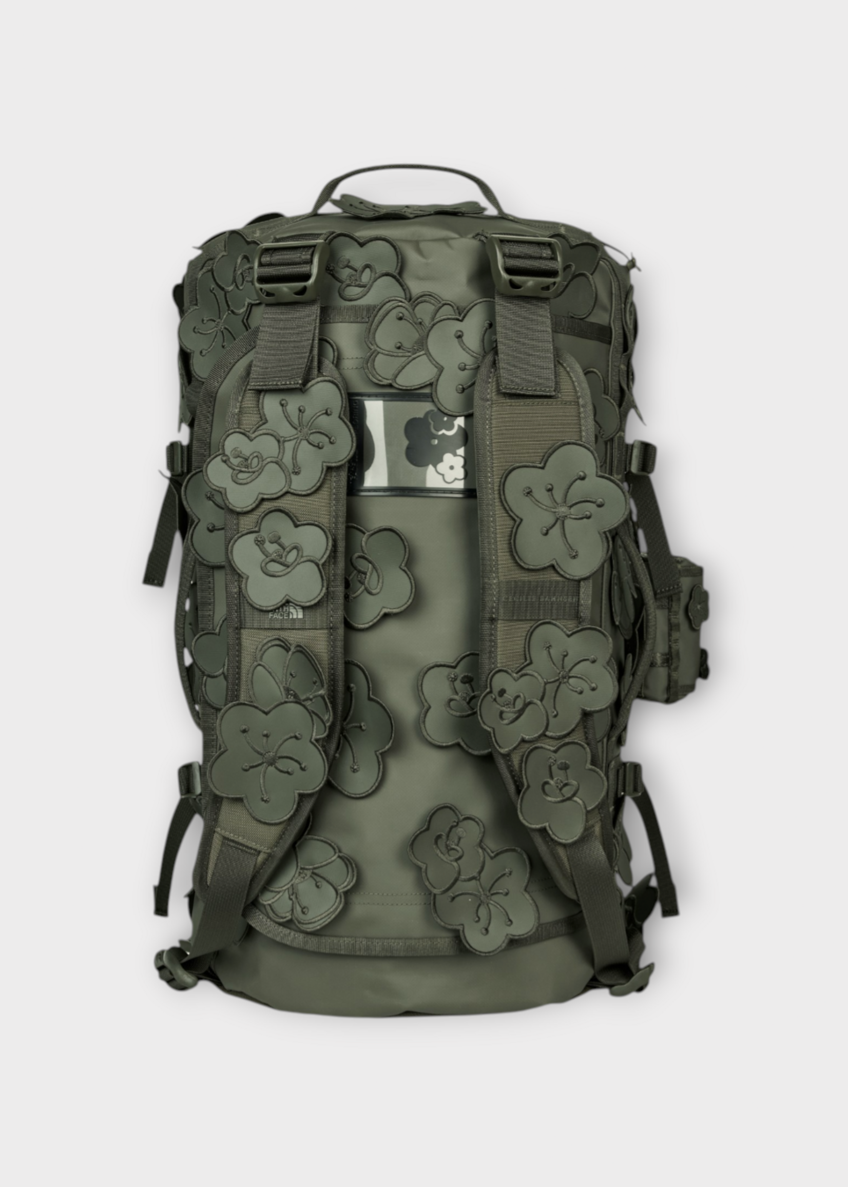 Cecilie Bahnsen Cecilie Bahnsen Bag, Green, Tnf x Cb Anna Base Camp Nylon Duffel In Forest Night Green w/ Floral Motif