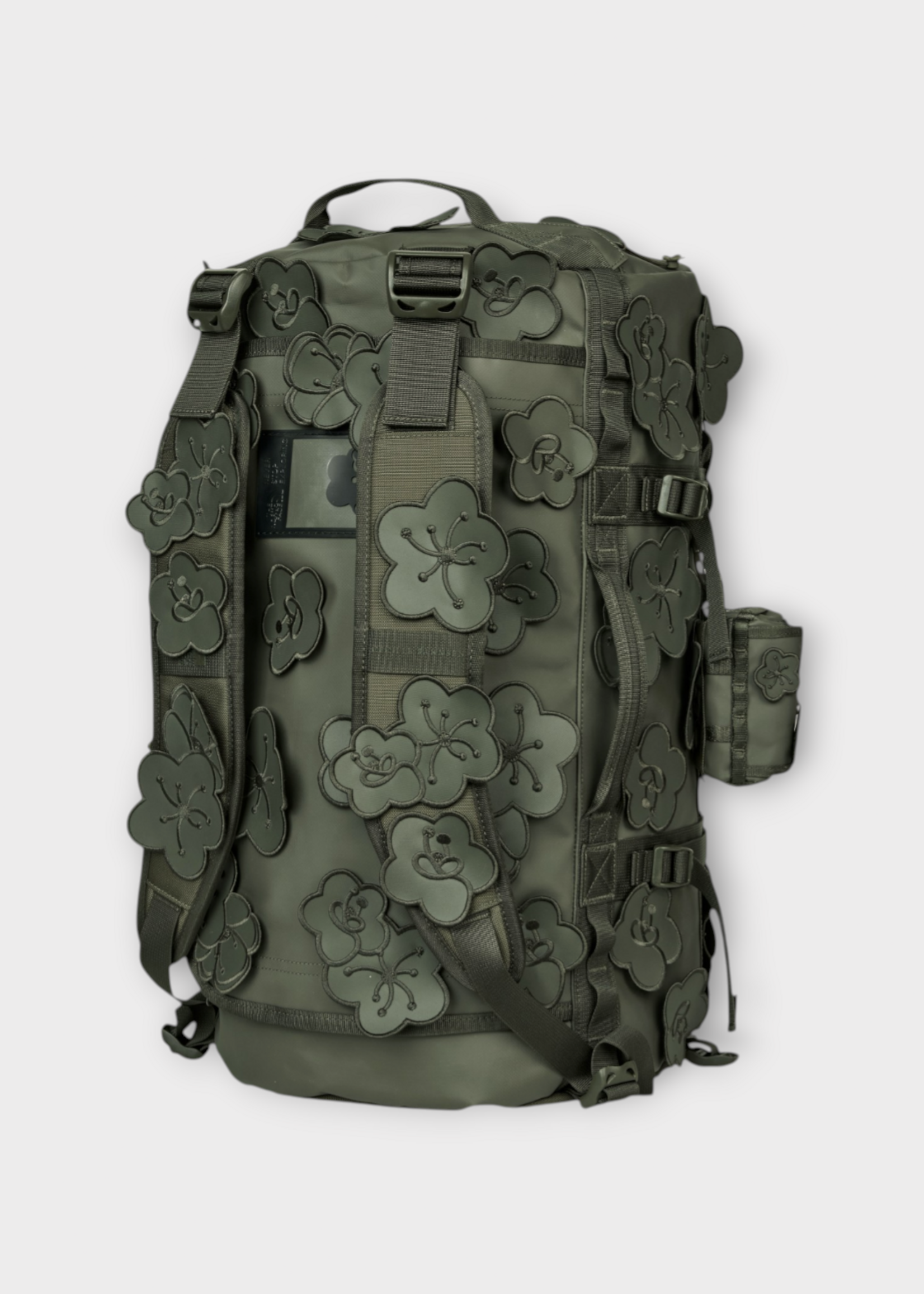Cecilie Bahnsen Cecilie Bahnsen Bag, Green, Tnf x Cb Anna Base Camp Nylon Duffel In Forest Night Green w/ Floral Motif