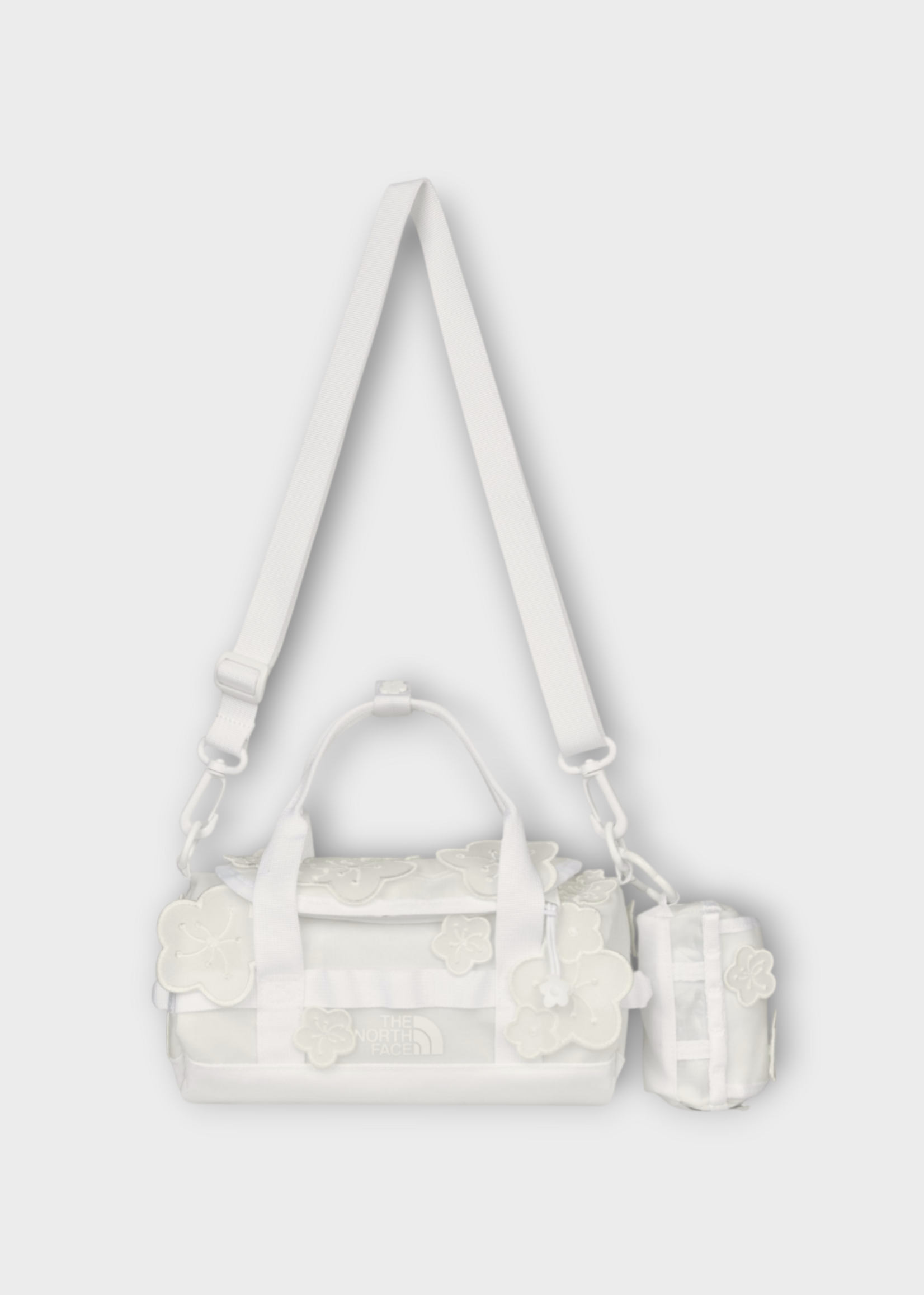 Cecilie Bahnsen Cecilie Bahnsen Bag, White, Tnf x Cb Maria Clutch Nylon Bag in White w/ Floral Motif