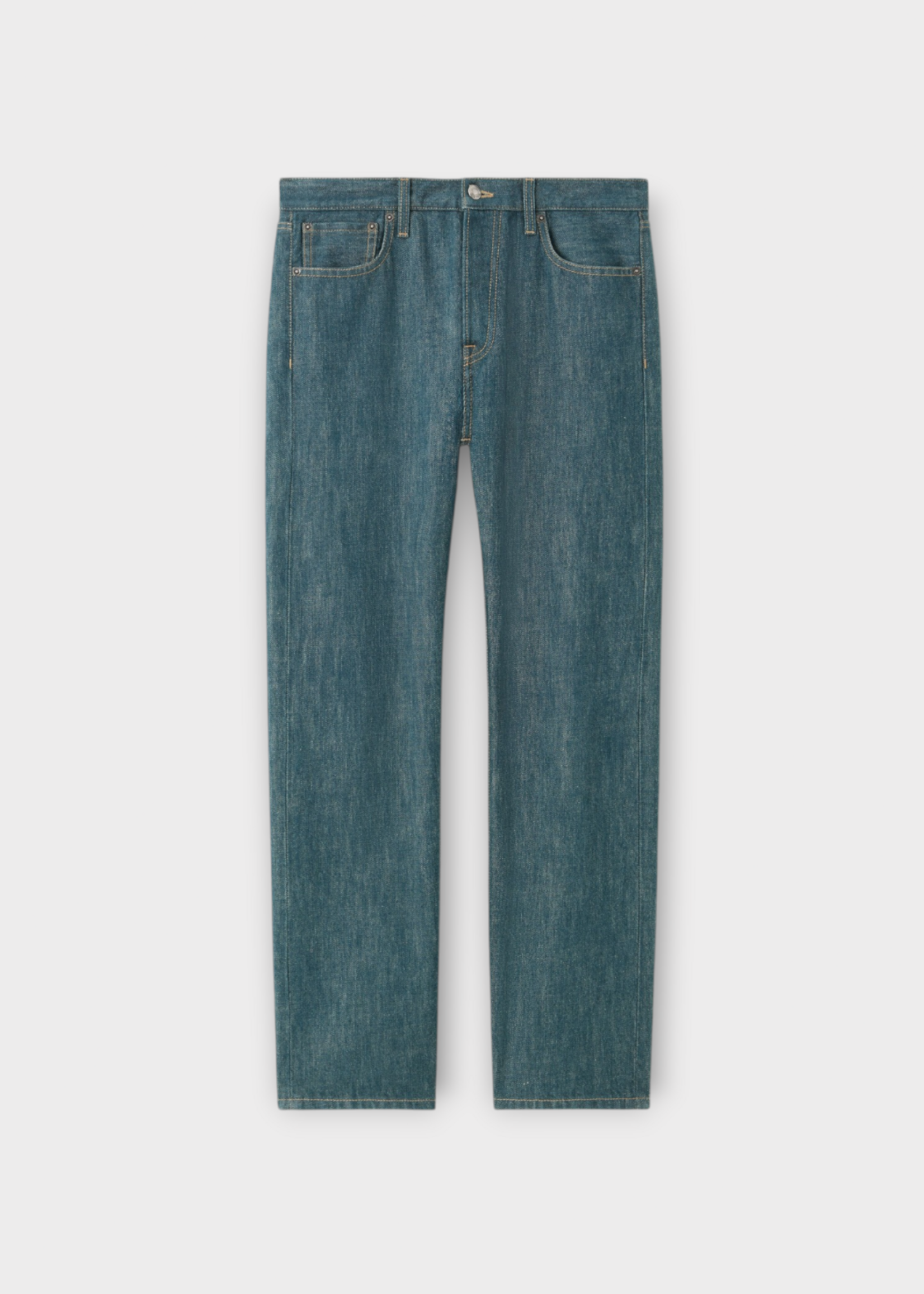 Loro Piana Loro Piana Jeans, Blue, Roan Mid Rise Straight Cut Denim Pants in Midnight Silk
