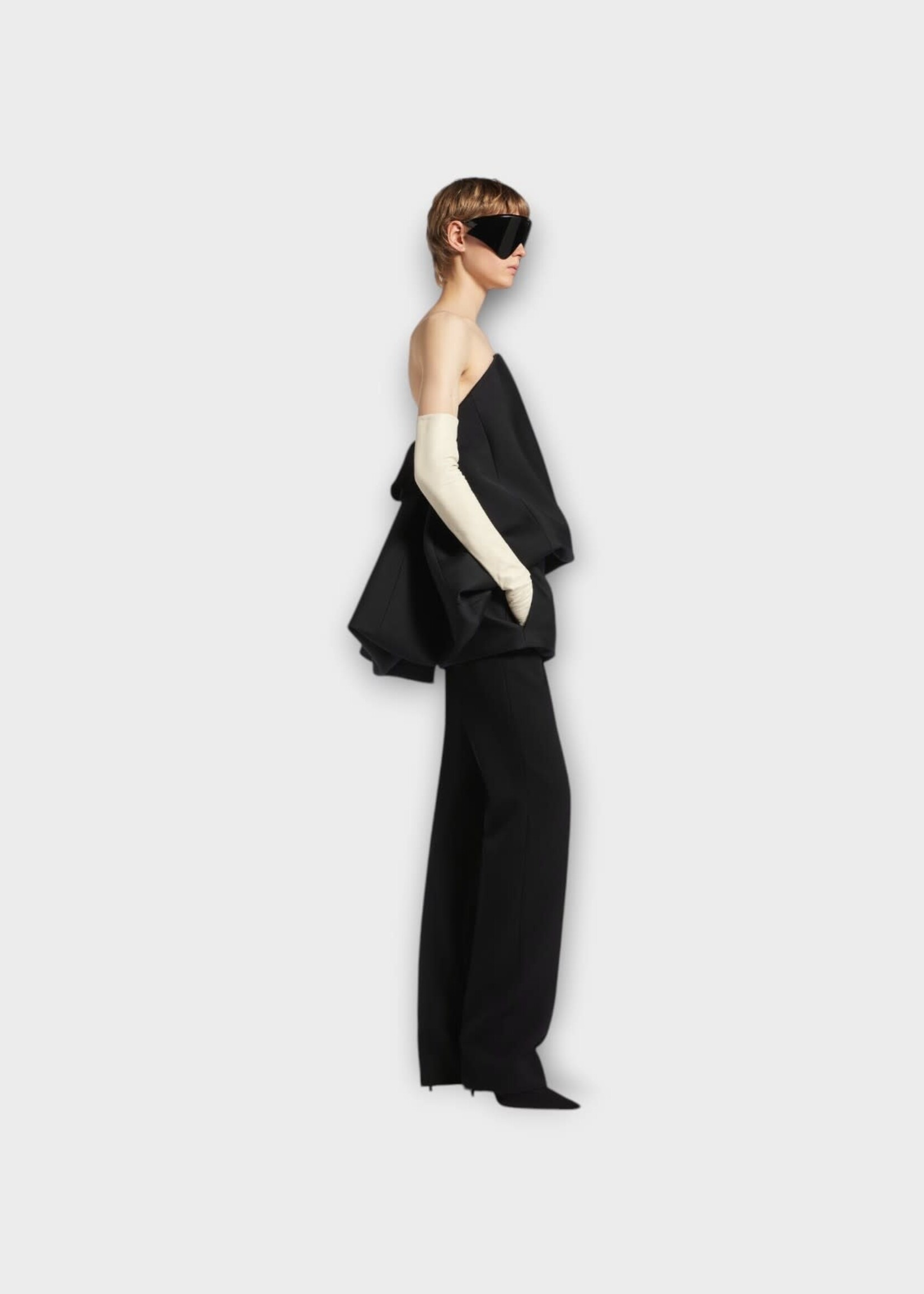 Balenciaga Balenciaga Dress, Black, Wool Bustier Mini Balloon Dress In Black #49