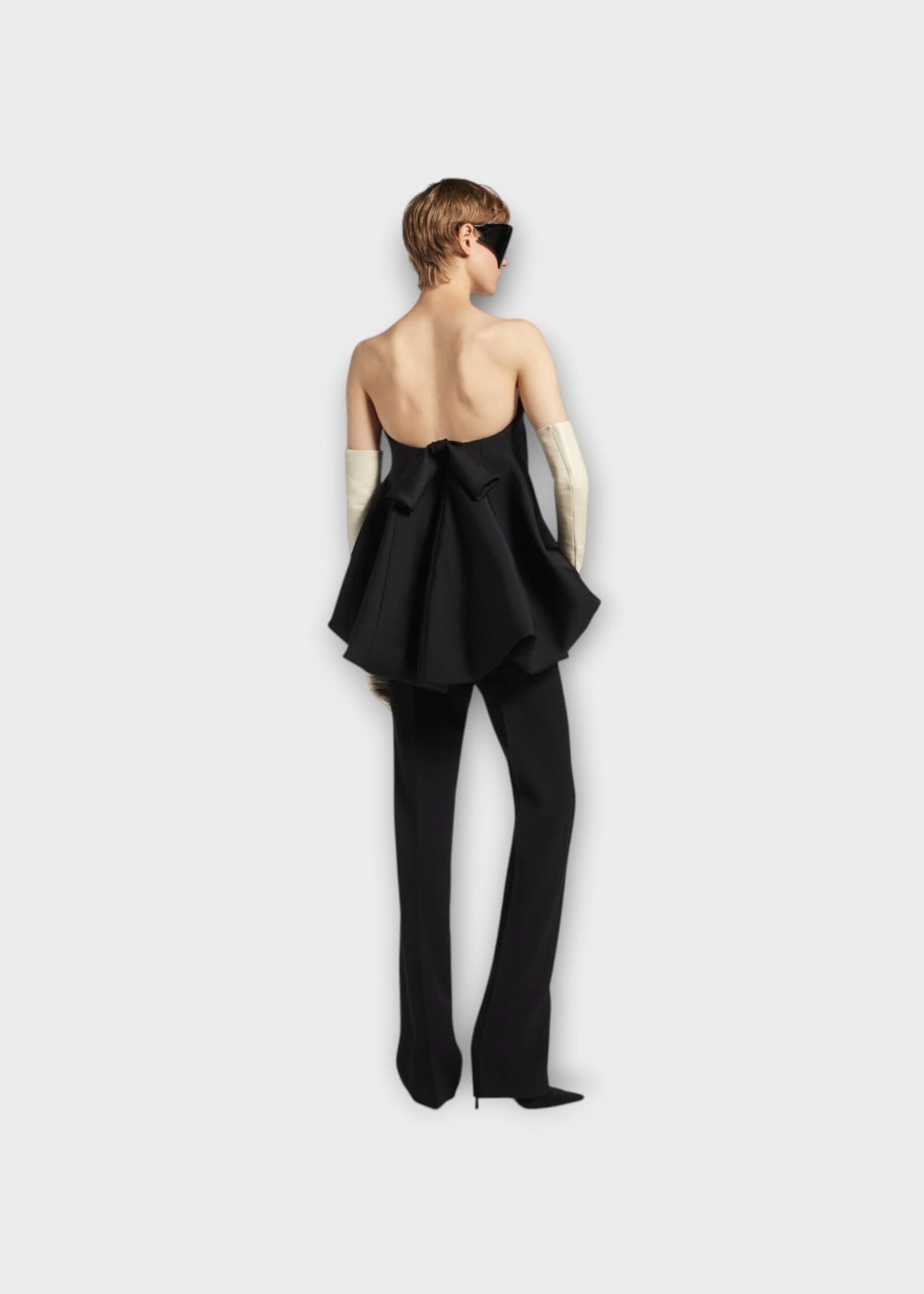 Balenciaga Balenciaga Dress, Black, Wool Bustier Mini Balloon Dress In Black #49