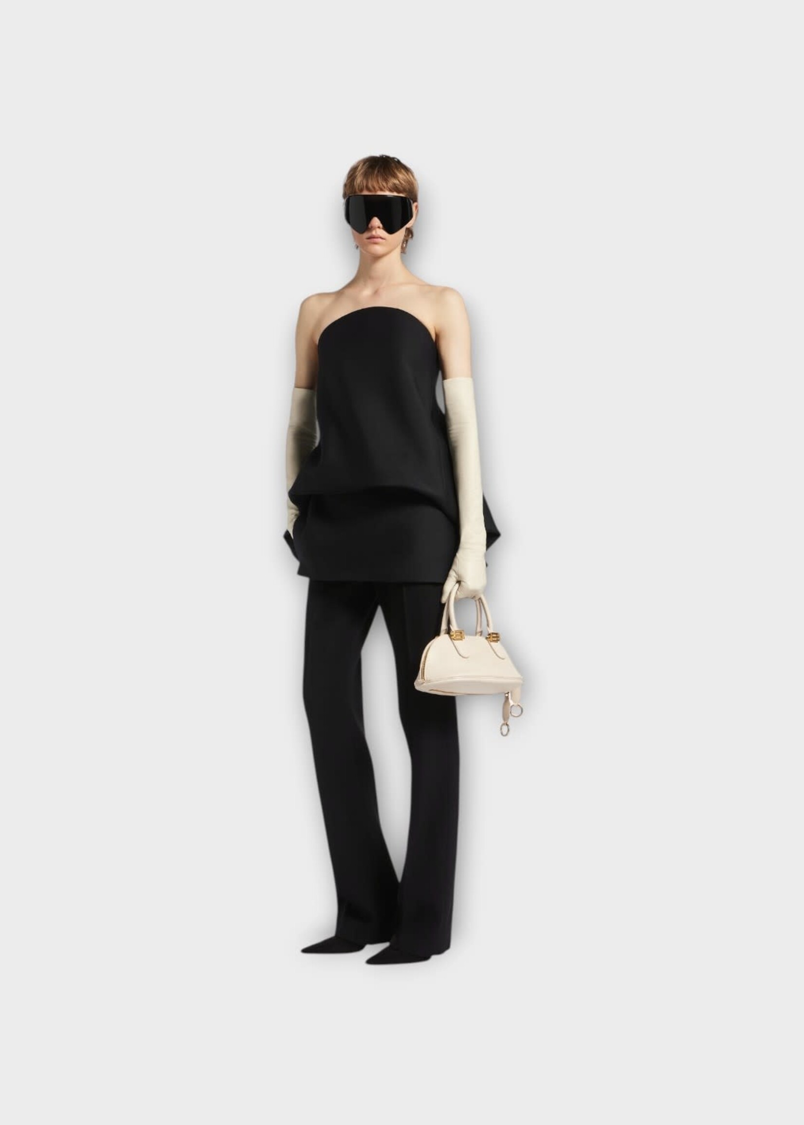 Balenciaga Balenciaga Dress, Black, Wool Bustier Mini Balloon Dress In Black #49