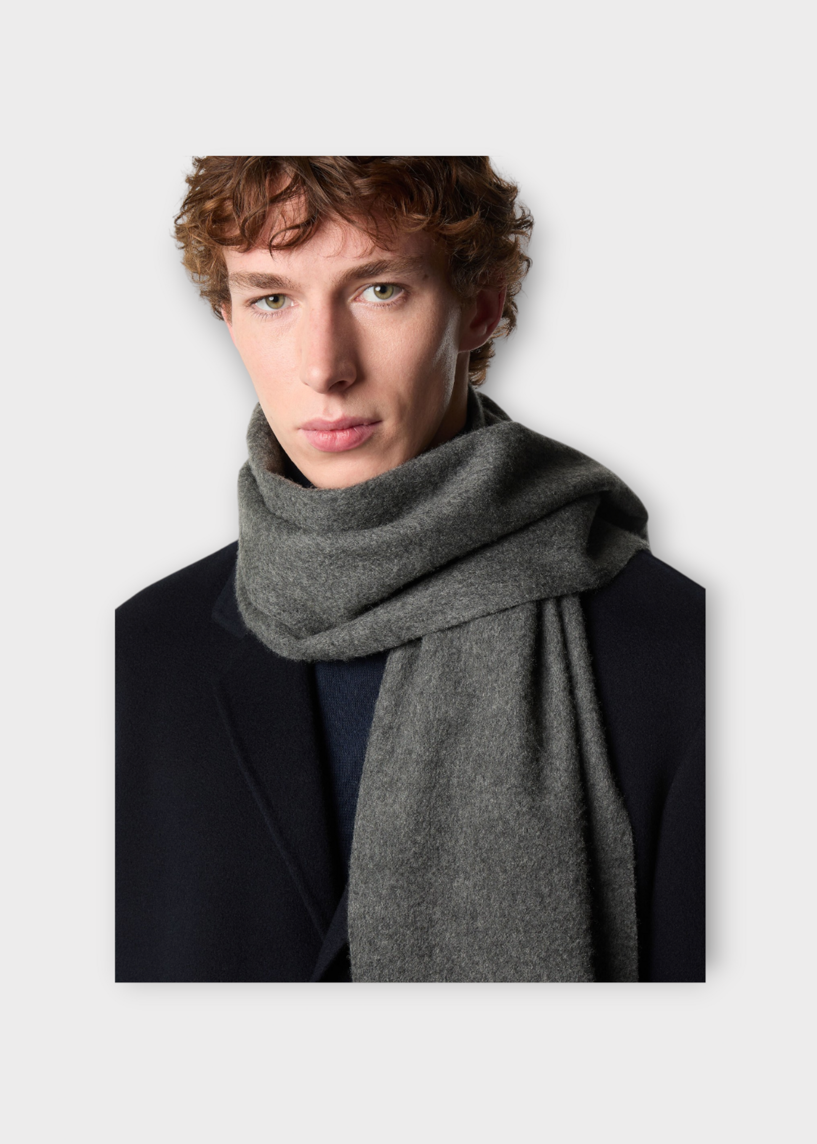 Loro Piana Loro Piana Scarf, Grey, Grande Unita Scarf Cashmere Fringed Scarf In Light Grey Melange