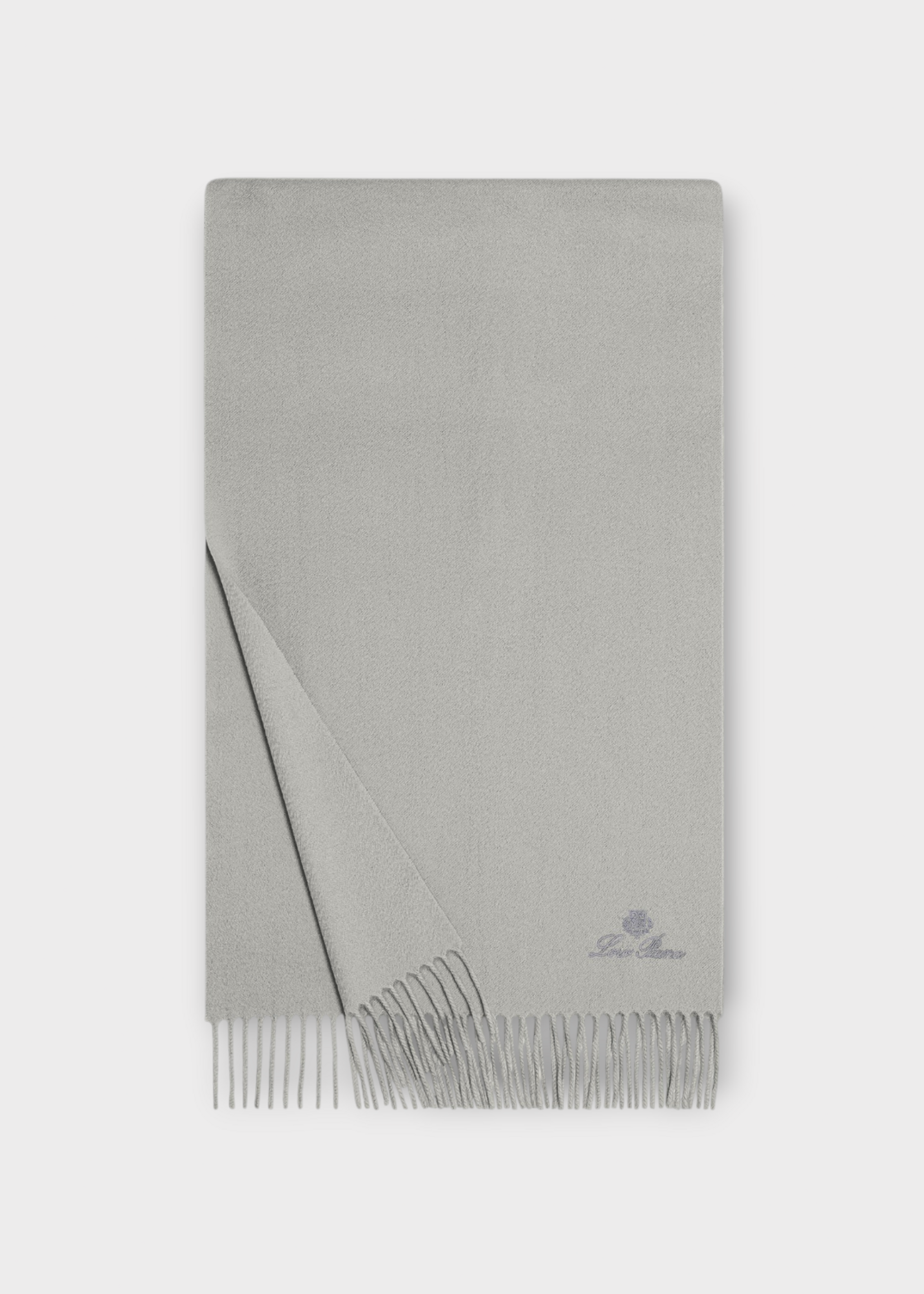 Loro Piana Loro Piana Scarf, Grey, Grande Unita Scarf Cashmere Fringed Scarf In Silver Marble Melange
