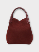 Loro Piana Loro Piana Bag, Red, Bale Small Grained Nubuck Rounded Hand Bag In Glazed Moka & Sun Gold