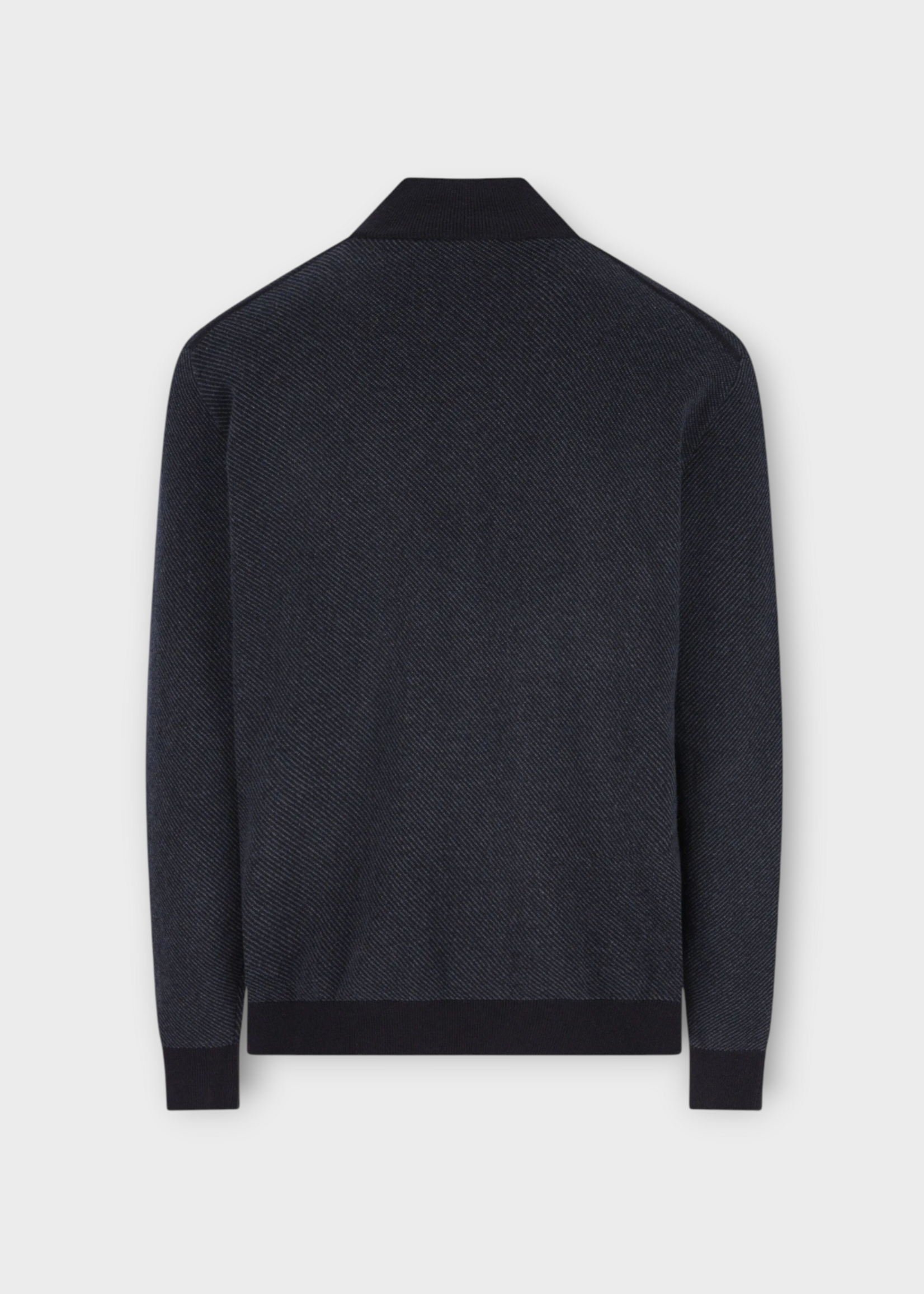 Loro Piana Loro Piana Knitwear, Blue, Roadster Cashmere Half Neck Sweater In Navy Blue & Nightly Blue Reserve