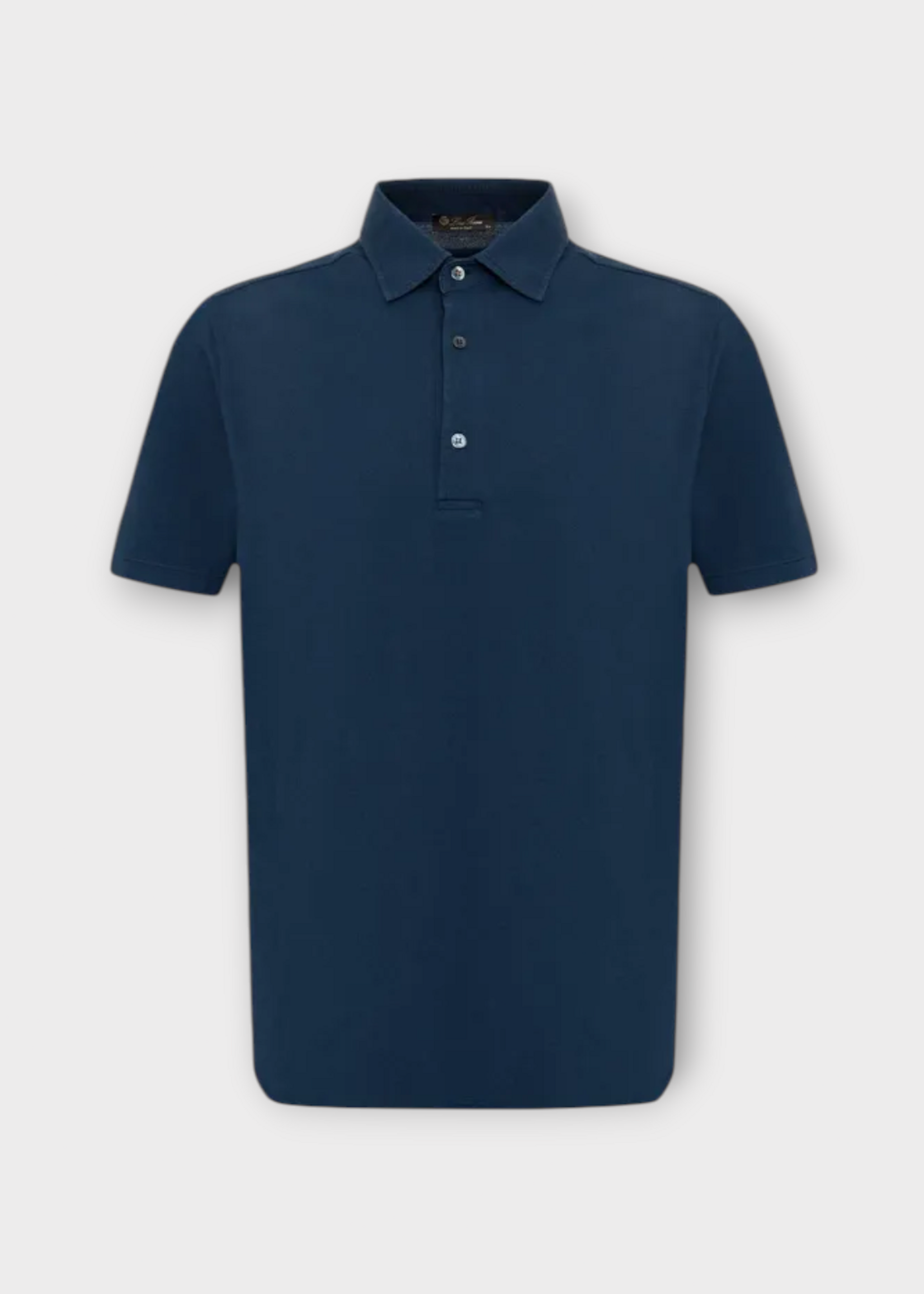 Loro Piana Loro Piana Polo, Navy, Brenna Cotton Piquet Classic Polo In Eclipse Dyed