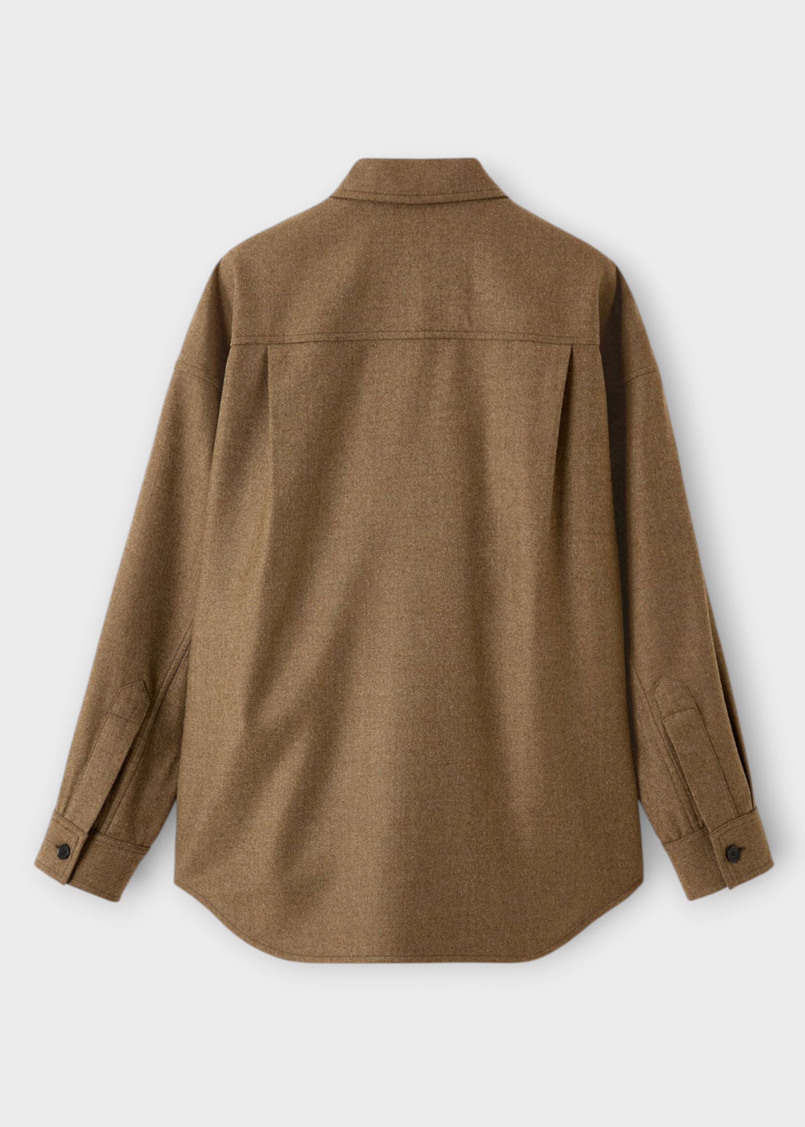 Loro Piana Loro Piana Jacket, Brown, Darby Wool & Cashmere Overshirt In Mocha Glow w/ Chest Pockets