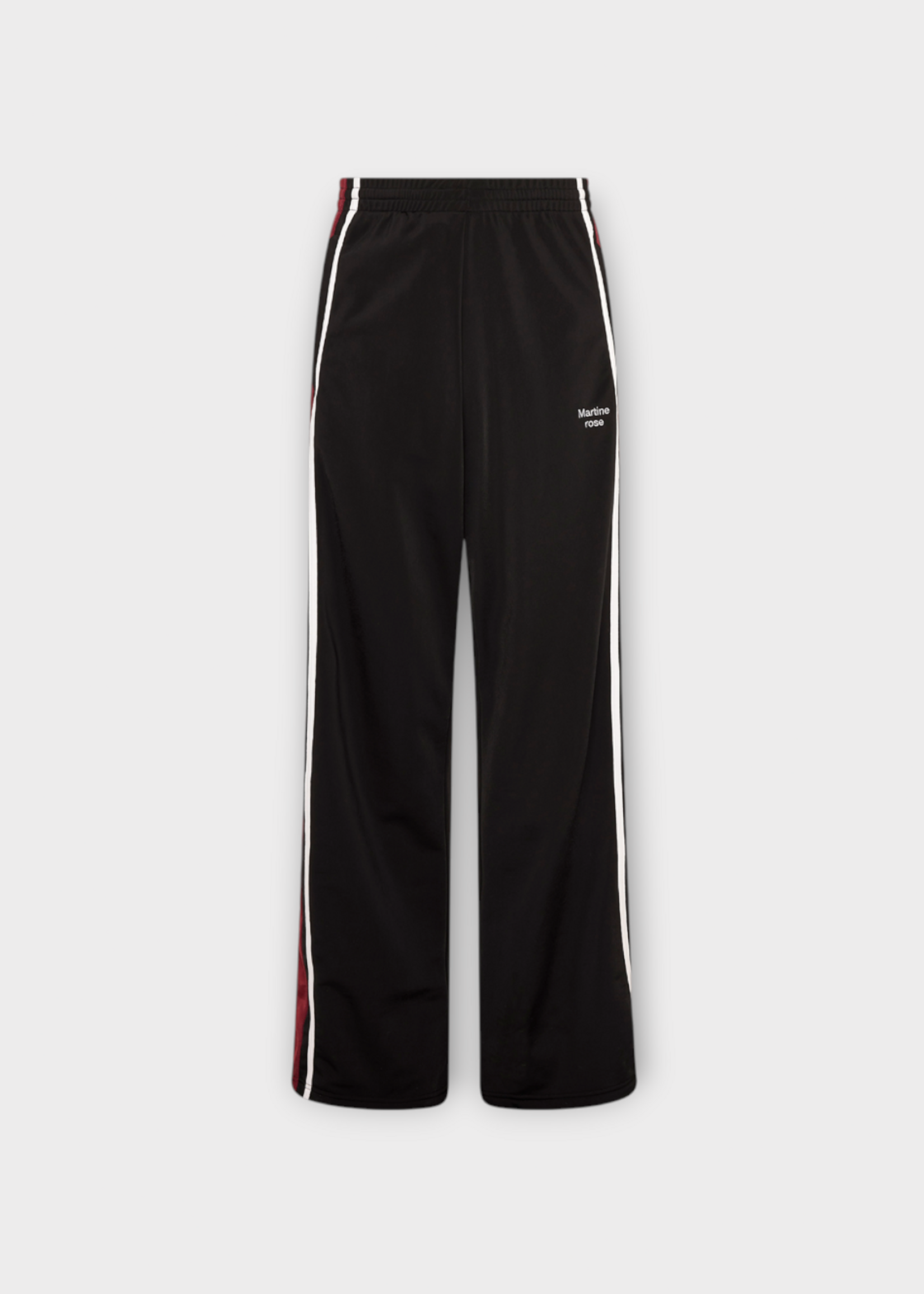 Martine Rose Martine Rose Trousers, Multi, Wide Leg Track Striped Pants In Black & Burgundy