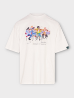 Martine Rose Martine Rose T-Shirt, White, Short Sleeve Oversized T-Shirt In White w/ Musicians Print