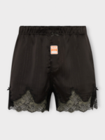 Martine Rose Martine Rose Shorts, Black, Elastic Waist French Knickers In Black w/ Lace Details