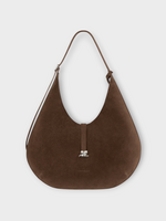 Courreges Courreges Bag, Brown, Holy Suede Hobo Bag In Dark Bronze