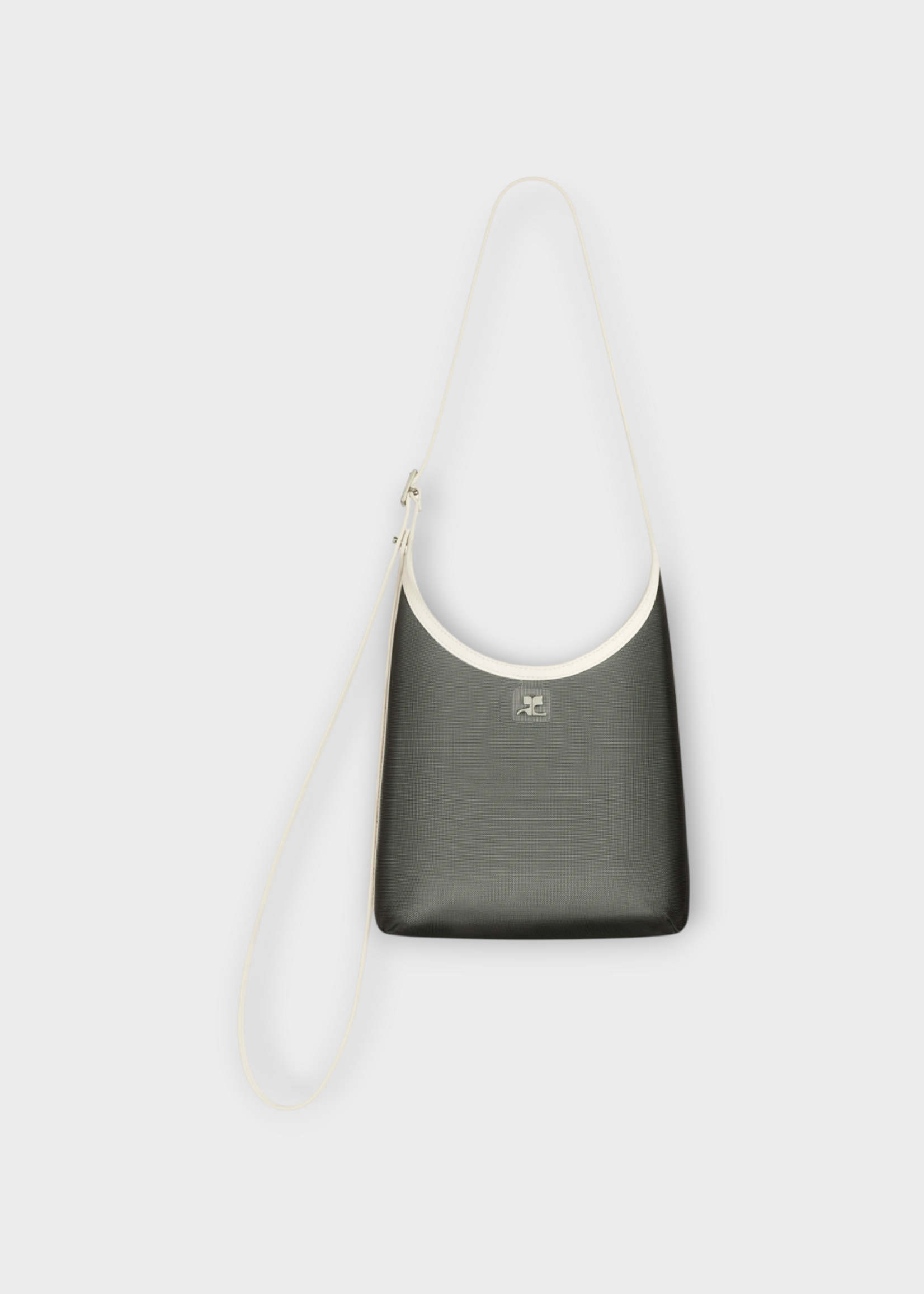 Courreges Courreges Bag, Multi, Small Melt Mesh Tote Bag In Black & Heritage White