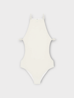 Courreges Courreges Swimwear, White, Cut Out One Piece Swimsuit In Heritage White
