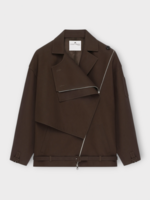 Courreges Courreges Jacket, Brown, Cotton Oblique Short Trench Jacket In Chocolate #33