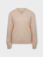 Julie Kegels Julie Kegels Knitwear, Pink, Karkle Glitter V-Neck Sweater in Pink