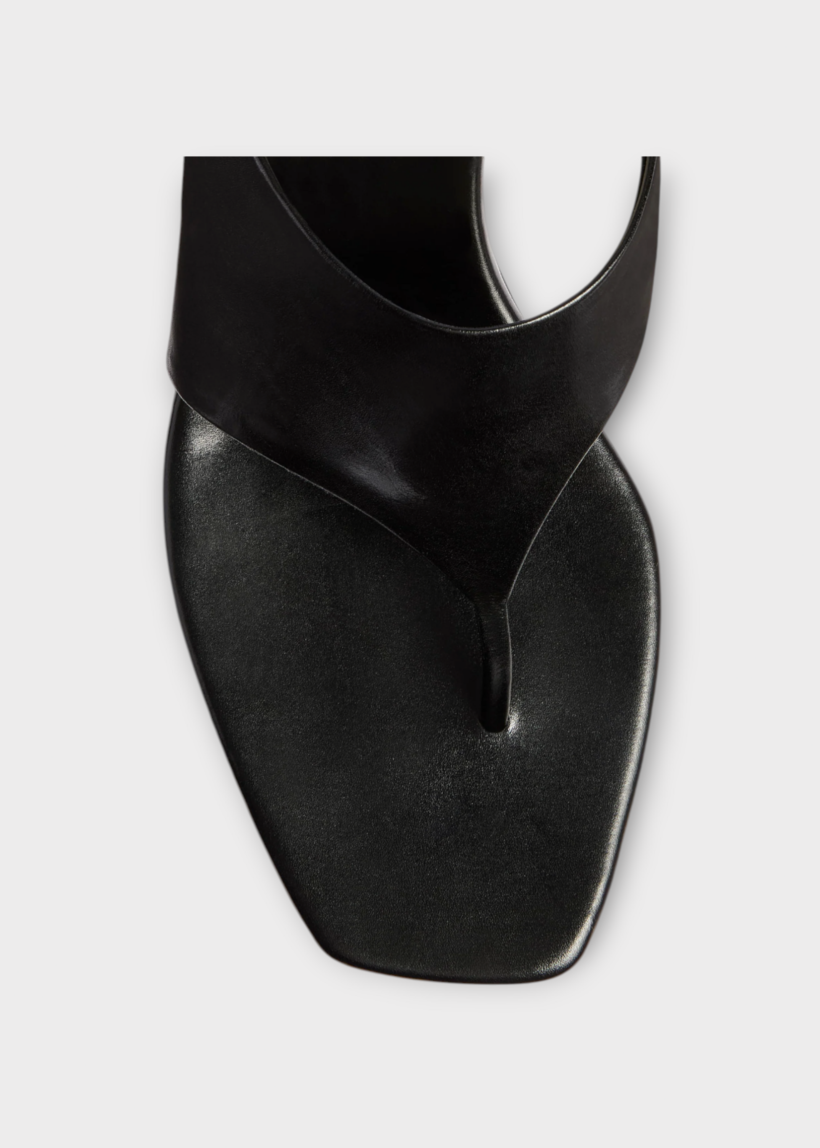 Khaite Khaite Heels, Black, Marlow Glazed Calf Leather Mule 55mm In Black