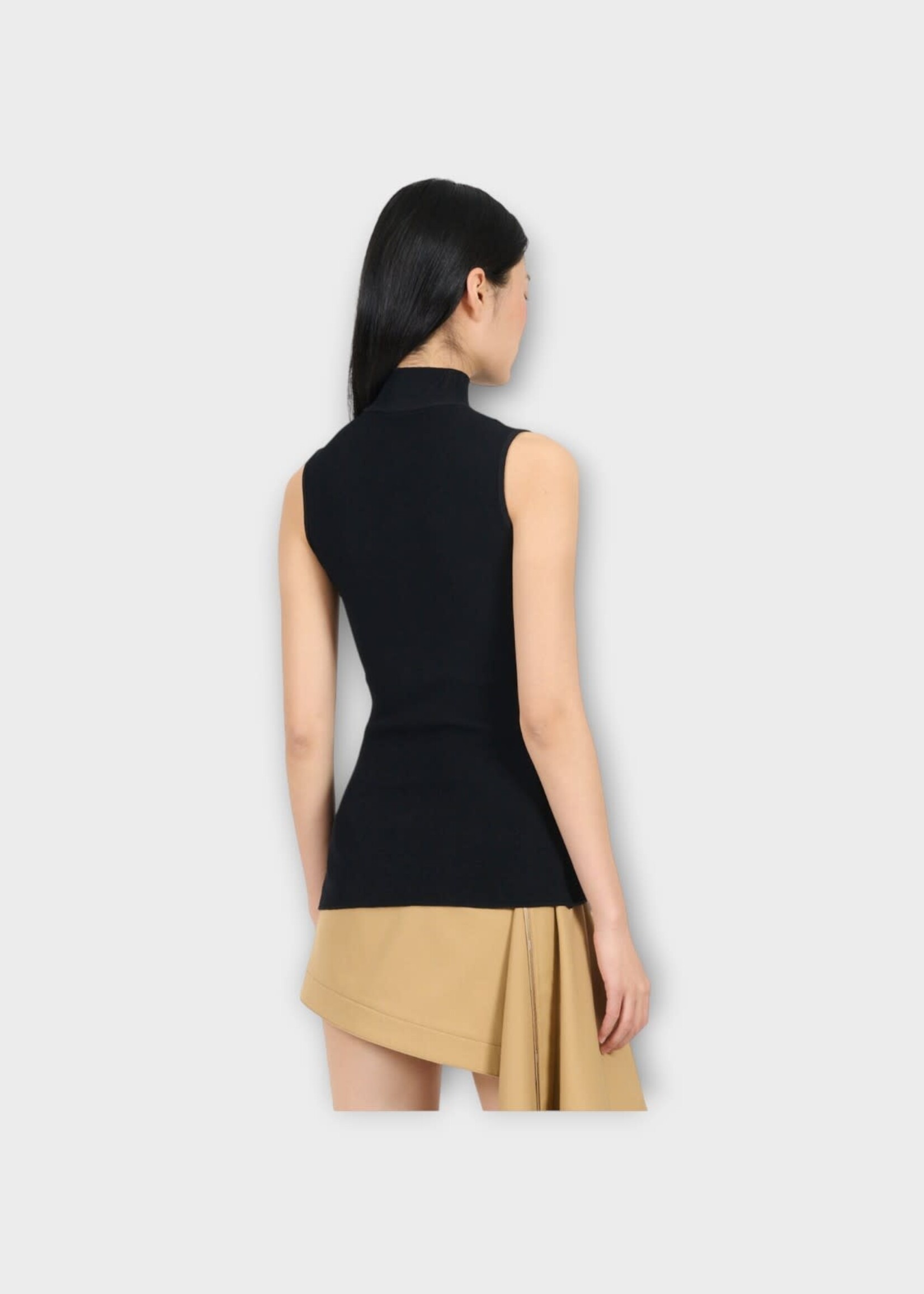 Loewe Loewe Top, Black, High Neck Sleeveless Top in Black