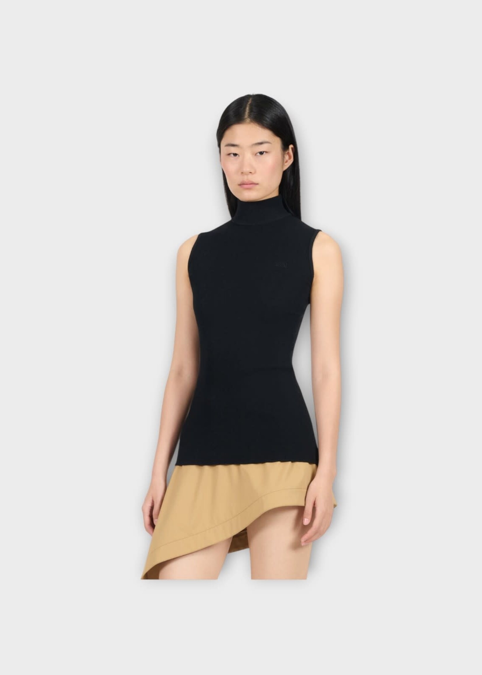 Loewe Loewe Top, Black, High Neck Sleeveless Top in Black