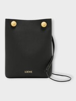 Loewe Loewe Bag, Black, Pebble Smooth Calf Pouch In Black w/ Shoulder Strap